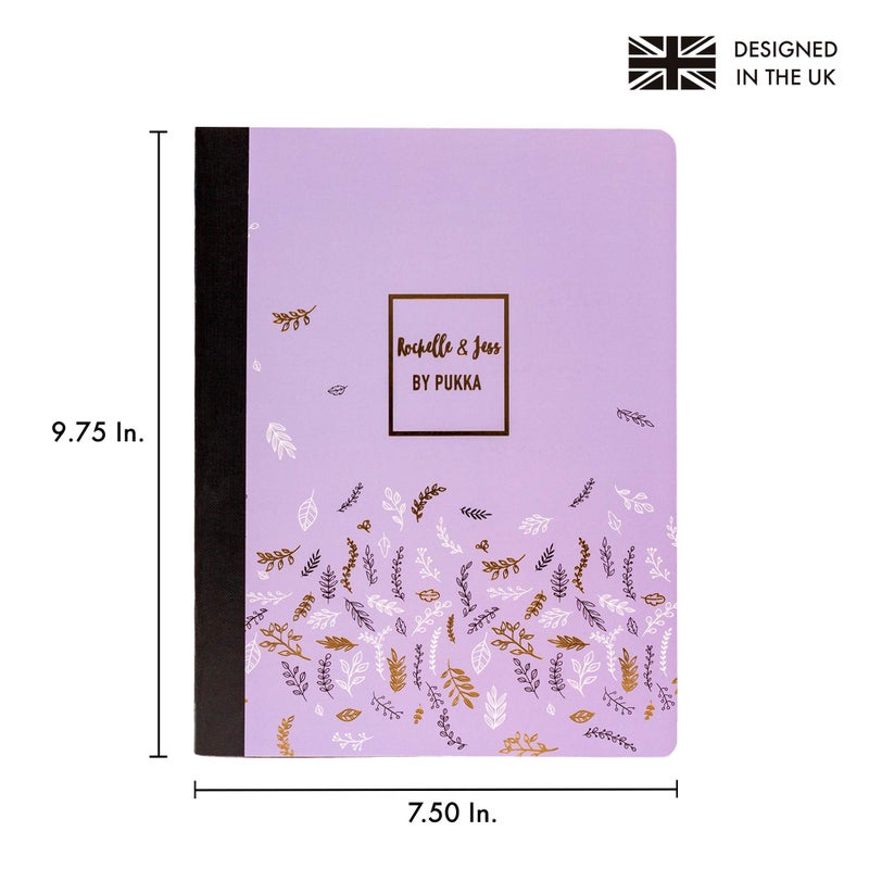 Pukka Pad, Composition Notebooks - 3 Pack of Journals Featuring 140 Pages of College Ruled 80GSM Paper with Sturdy Cover Stock - 9.75 x 7.5in - Rochelle and Jess - Image 3